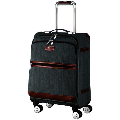 Ted Baker Softside 4-Wheel 54.5cm Small Suitcase, Grey Ted Baker Softside 4-Wheel 54.5cm Small Suitcase, Grey
